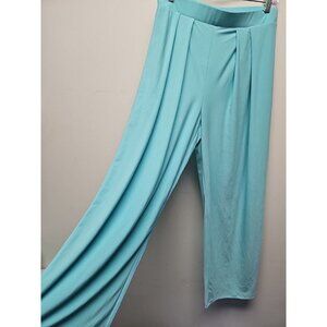 Palooza Pants Large Mint Green Pull On Wide Bottoms Bohemian Blashe Stretch New